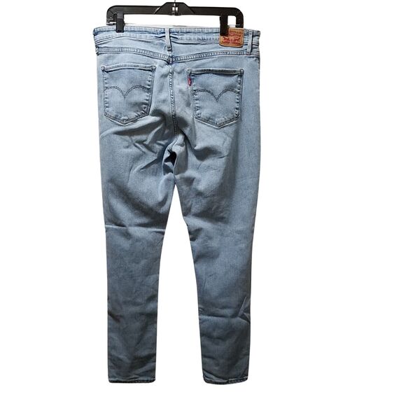 Levi's Jeans Women's 33x28.5 Blue 721 High Rise Skinny Jeans Distressed Stretch - Picture 2 of 4